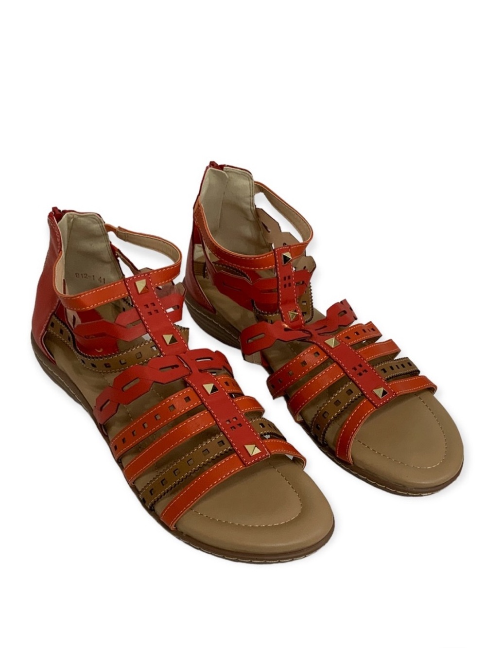 Lostisy Strappy Red Sandals NWOT
